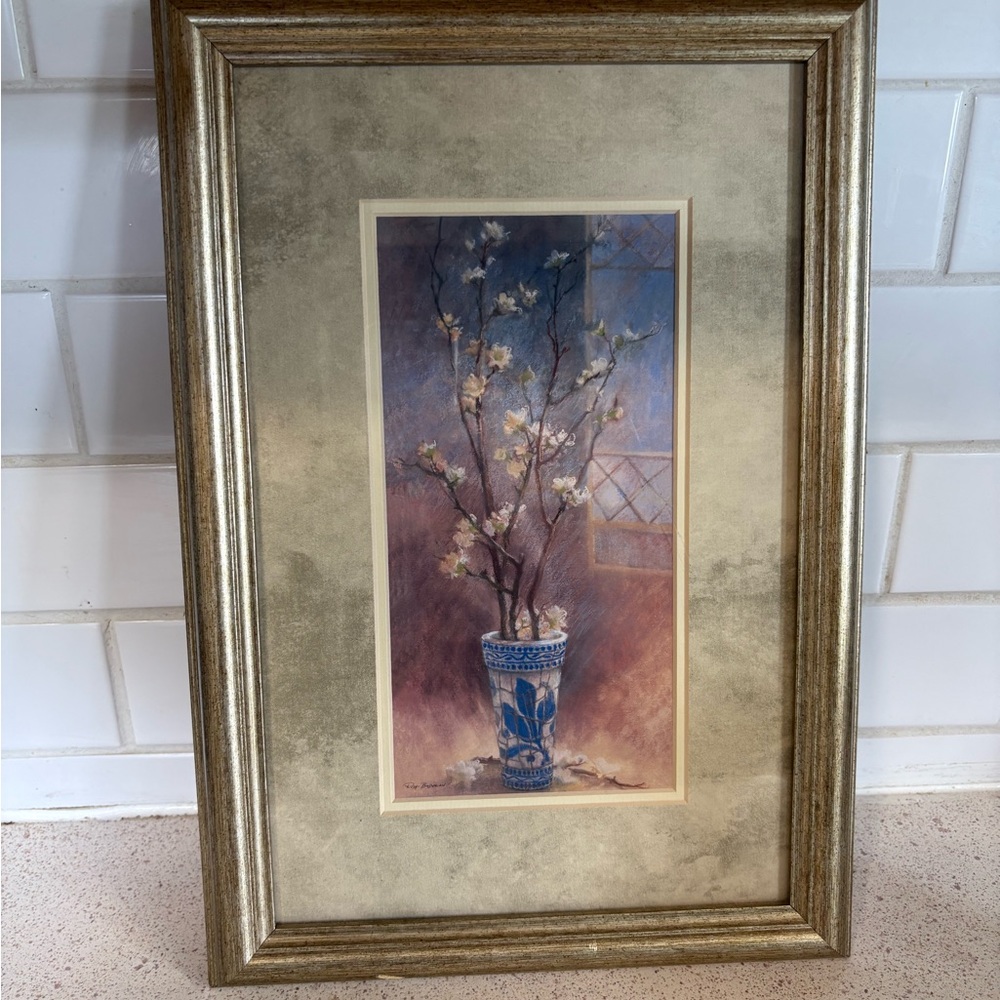 Framed Ruth Baderian Art Print “Plum Blush”